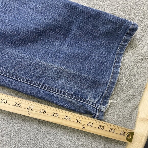 Lee Riders Jeans Women's 14 L (Fits 35x33) Blue Boot Cut‎ No Gap Waist Mid Rise - Picture 3 of 14